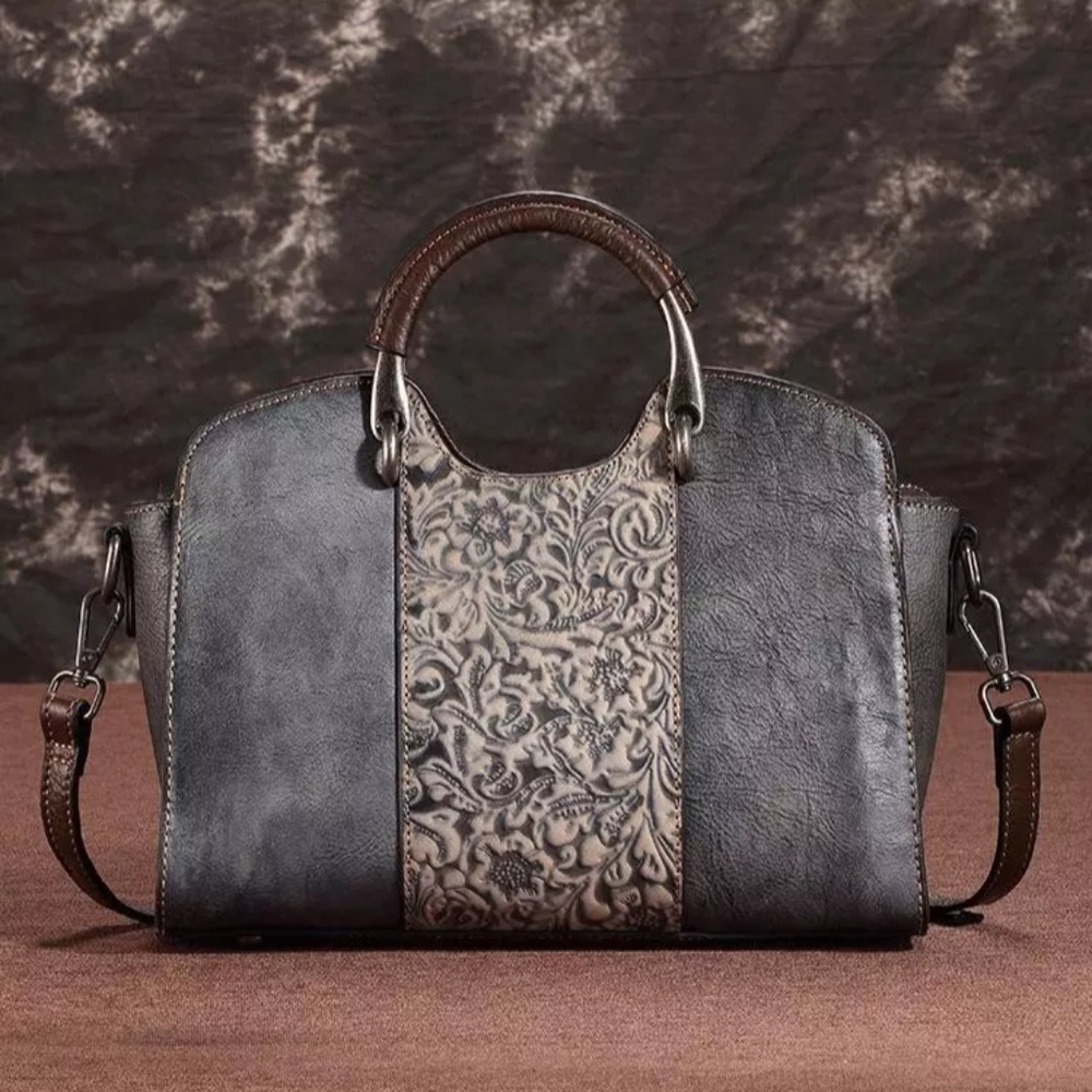 SAMPLE Handmade Embossed Leather Handbag
